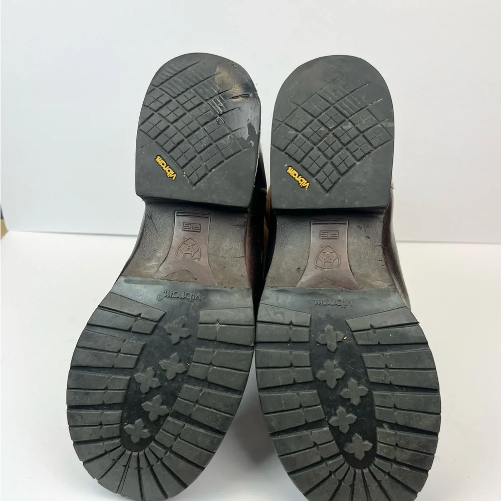 Ariat Boots Men’s Size 12D Brown Cowboy Western Boots Round Toe Leather - Picture 4 of 8